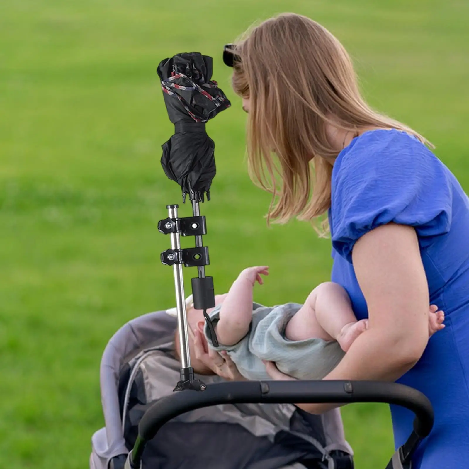 

Bicycle Umbrella Holder Mount Quick Release Bracket Parasol Shelf with Clamp