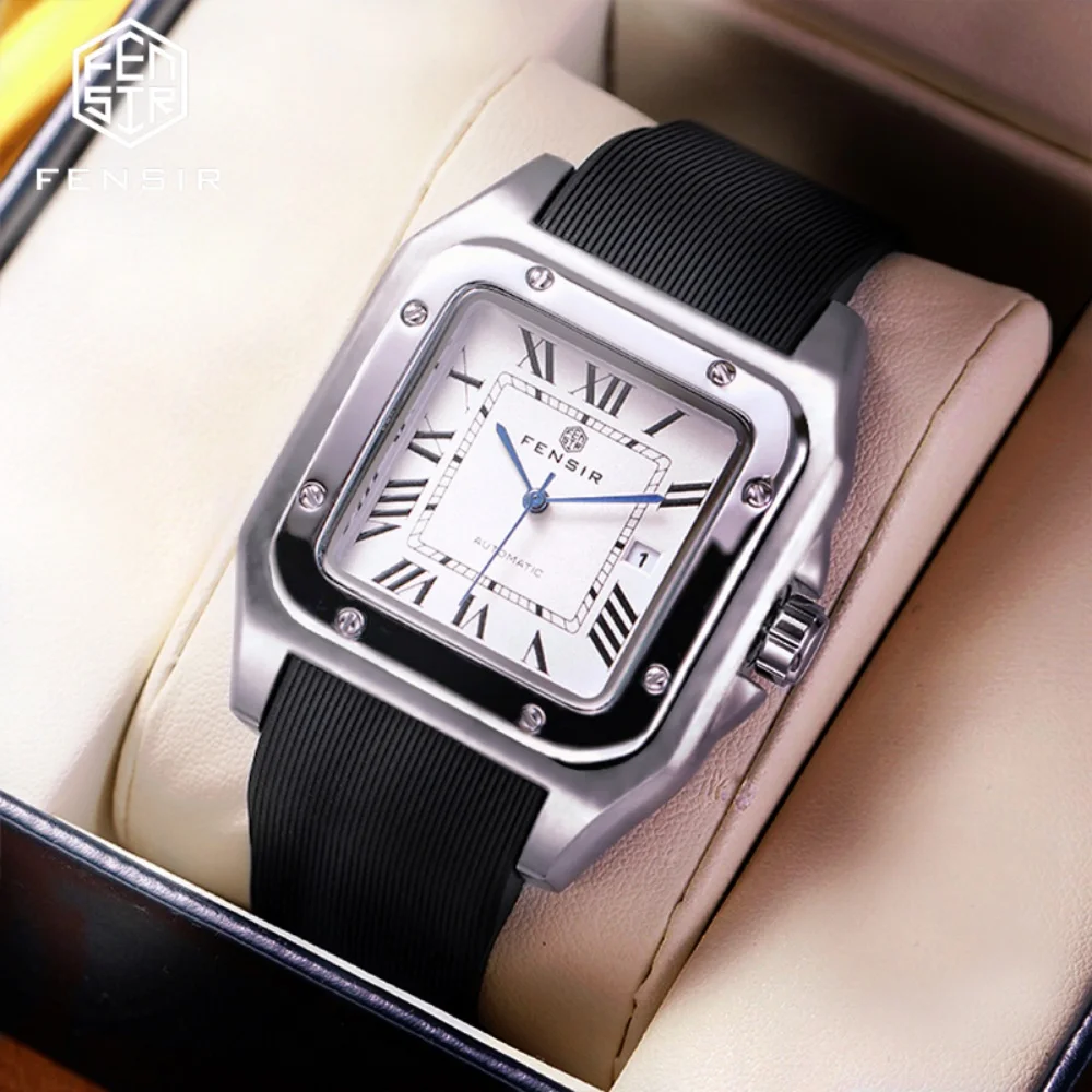 Square Business Men's Watch in European, American, Japanese, and Korean Style, Party Gift Watch, Fashionable Casual Versatile Personality Quartz Watch for Young Men, Students, and Social Guys, the Best Gift for Him
