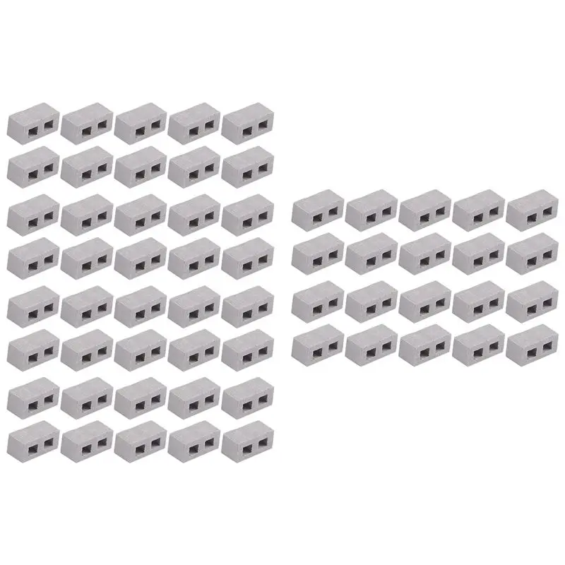 

L81A 2025-60 Packs Cinder Blocks 1/12 Scale Mini Bricks Concrete Miniature Bricks Tiny Landscaping Dollhouse Accessories