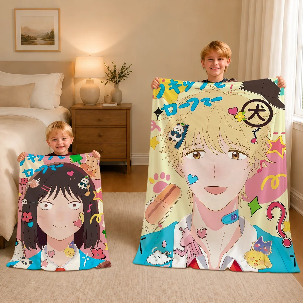 Anime Skip And L-Loafer Blanket Warm Soft Plush Blanket For Sofa Living Room Nap Home Bedroom Travel Gift Flannel Pet Hogar