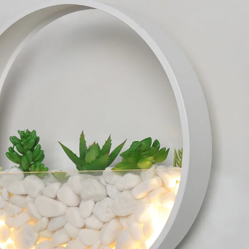 Bionic Modern Lamp LED Plant Wall Decoration Bedside Lamp Nordic Living room Aisle Corridor Wall Modeling Lamp