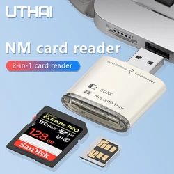 New NM Card Reader Multi-Function USB Computer SD Dual Card Metal Two-in-One Compatible With Windows System/Mac OS/Linux