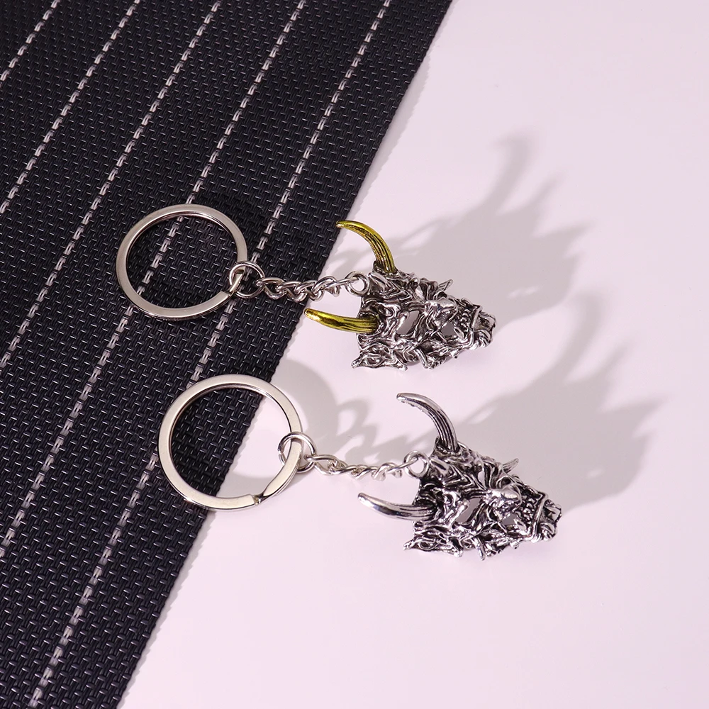 1 piece samurai keychain Japanese samurai oni mask cabochon keychain Bag Car key chain Ring Holder Charms keychains Gifts