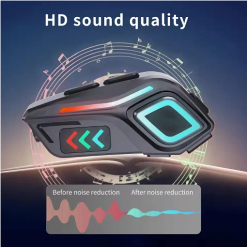 Helmet Bluetooth K07 Headset Wireless Motorcycle Intercom Headphone with Mic for Bike Scooter Ski Snowmobile Music Waterproof - view 5