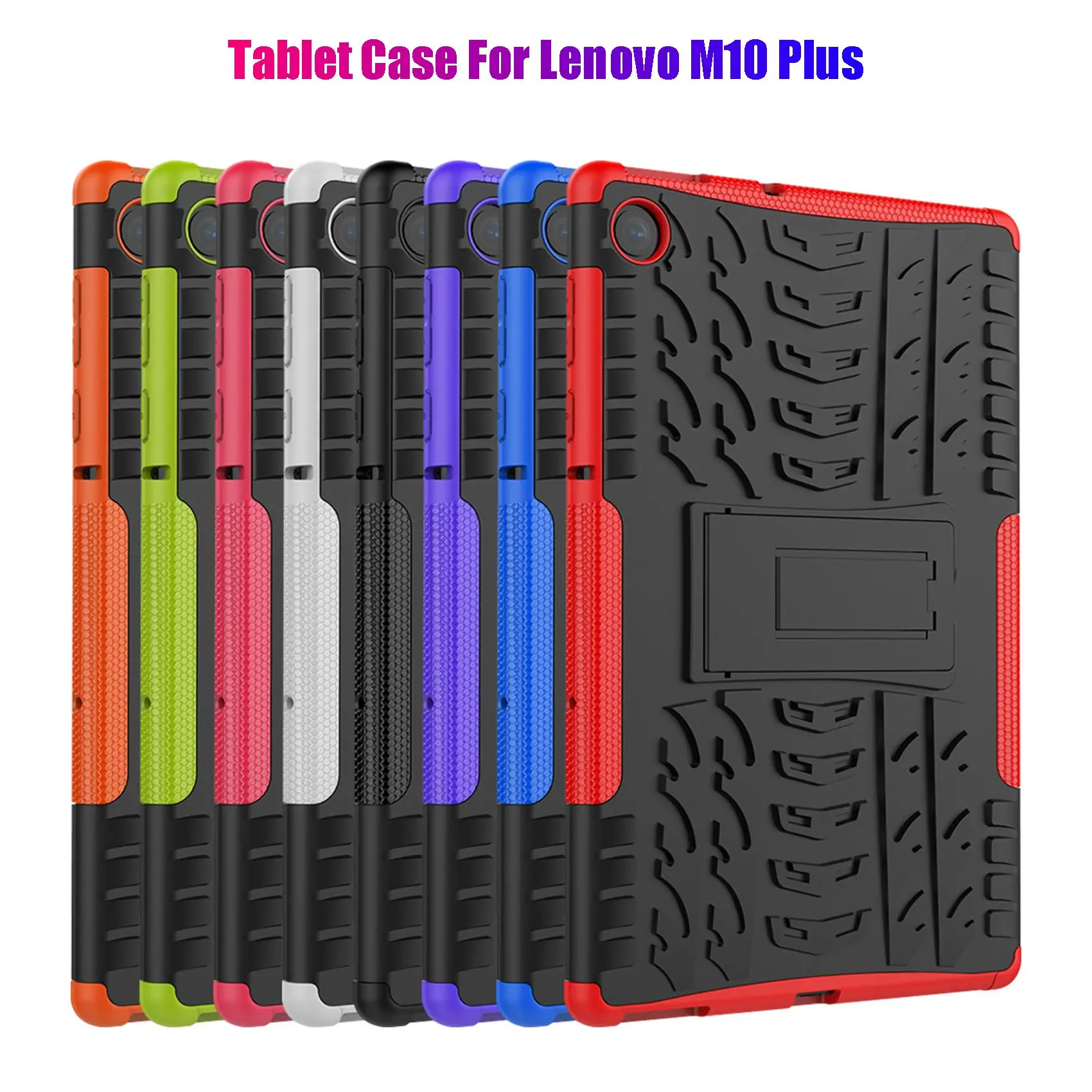 Tablet Case for Lenovo M10 Plus X606 10.3 Inch Tablet Case Anti-Drop Protection Case Tablet Stand (White)