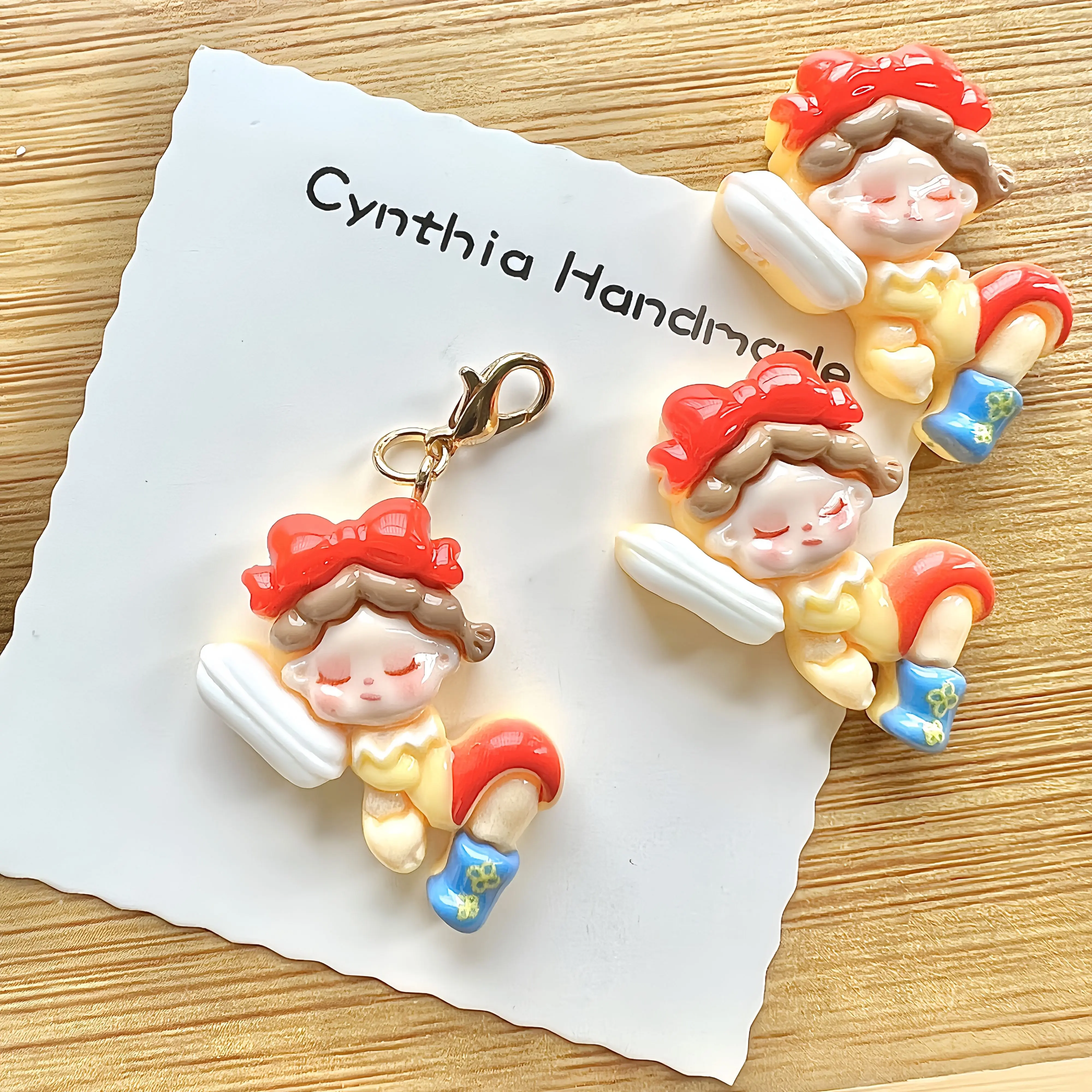 Charming CartoonY2K Girl Keychain Priness Style Keyring Handmade Gifts for Kids and Women for Bag Accessories and Lanyards