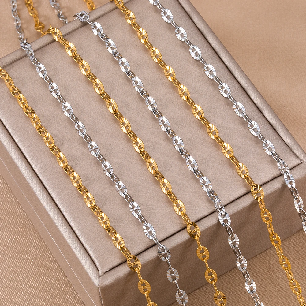 Kein Verblassen, 1 Meter, radiale Linie, Sonnenform, geprägte Kette, Edelstahl, Sonnenblumenkette, Schmuckherstellung, DIY-Halskette, Armband, Versorgung – Detail 2