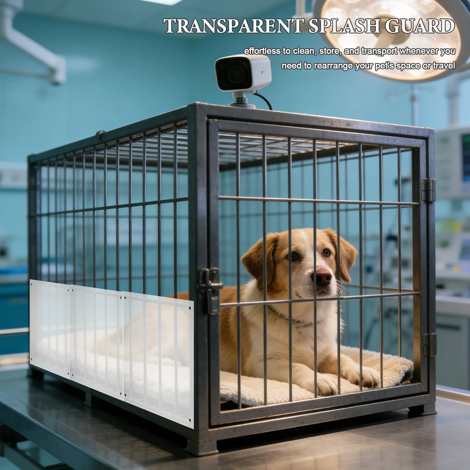 

1Set Transparent Pet Cage Liner 10x8 Splash Guard Urine Proof Plastic Rabbit Chinchilla Small Animal Cage Accessories