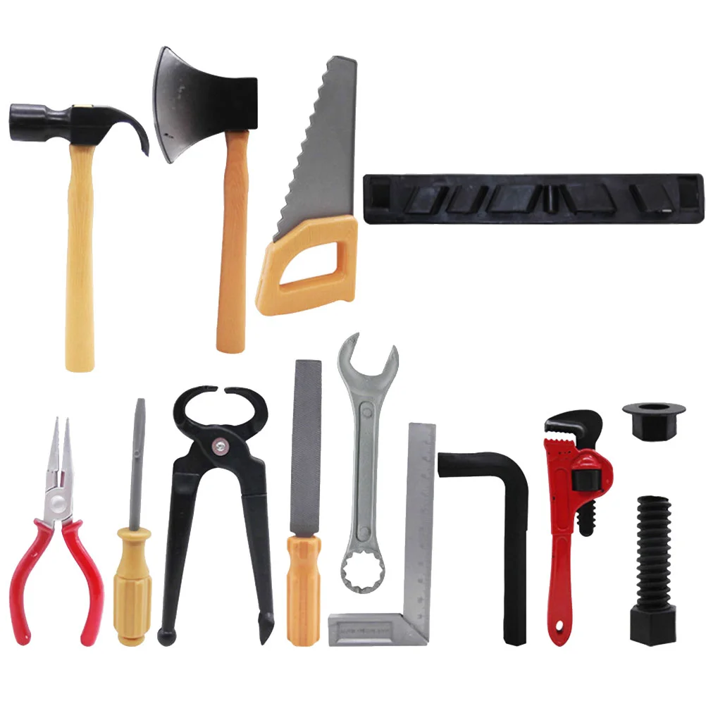 

14 Pcs Kids Pretend Toolbox Play Repair Tools for Boys Multifunction Playset Child