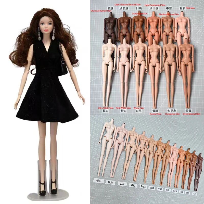 1/6 LULY/Supermodel Doll Body Toy 12 Skin Tones Joints Movable With Replacement Big Boobs 1/6 Body Parts Removable For Babi Doll