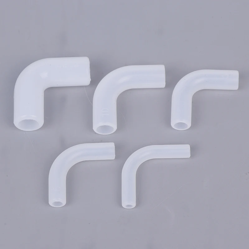 5pcs Silicone Elbow Flexible Repair Joint Hard Tube Soft Connector Elastic Right Angle Rubber Coupling Pipe Irrigation Garden