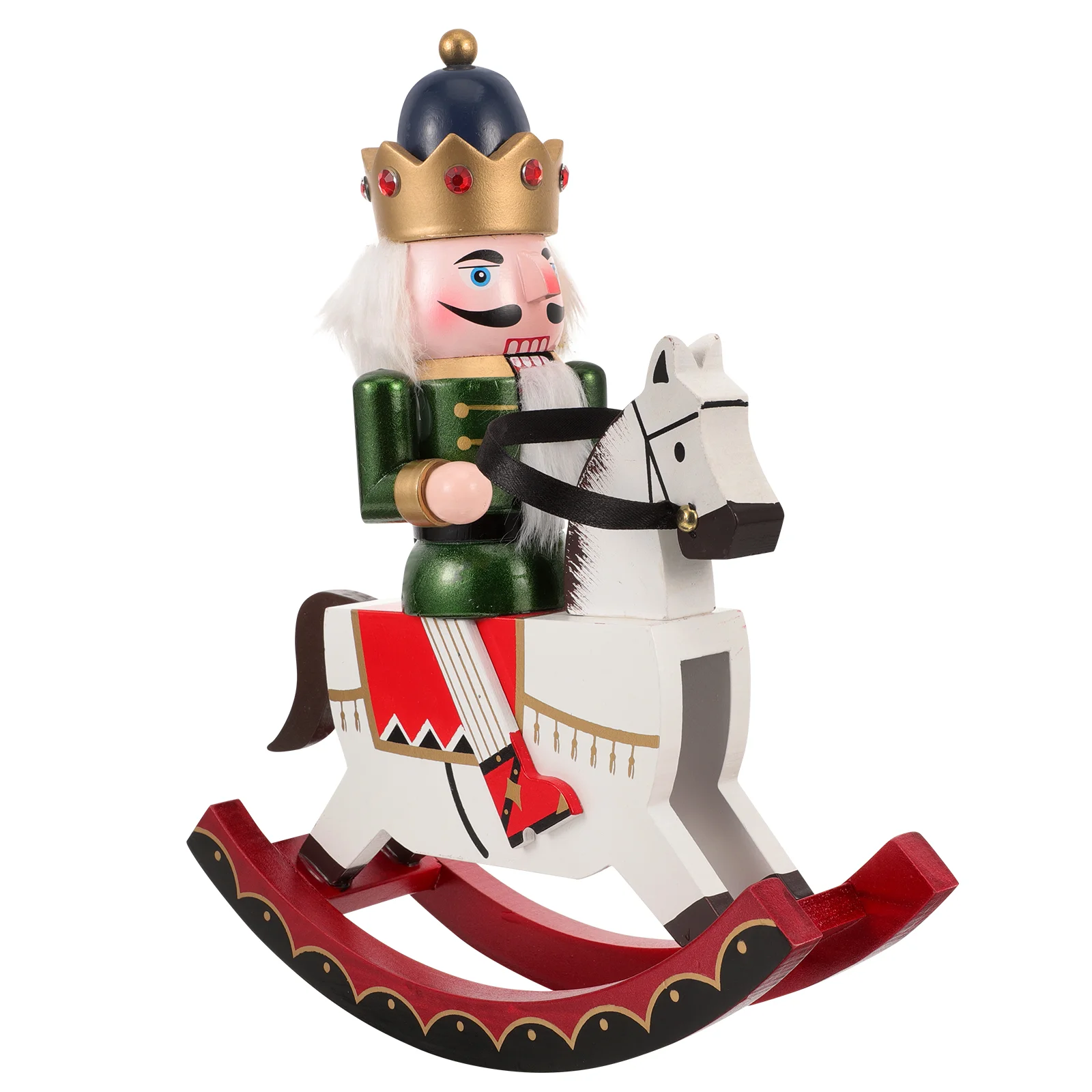 

Vintage 30cm Nutcracker Decorative Ornaments Wooden Crafts War Soldier Puppet (green) Man Christmas Decoration
