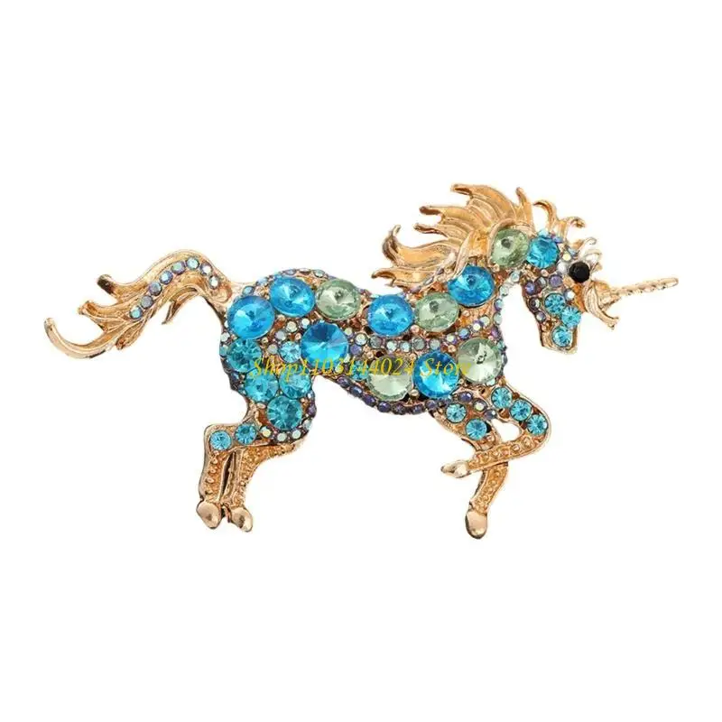 N5KE Delicate Unicorns Jewelry Alloy Pin Secure Closure Casual or Formal Use