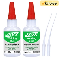 JXVX 50g Welding High Strength Oily Glue - Universal Superglue Mighty Instant Glue for Resin Ceramic Metal Glass