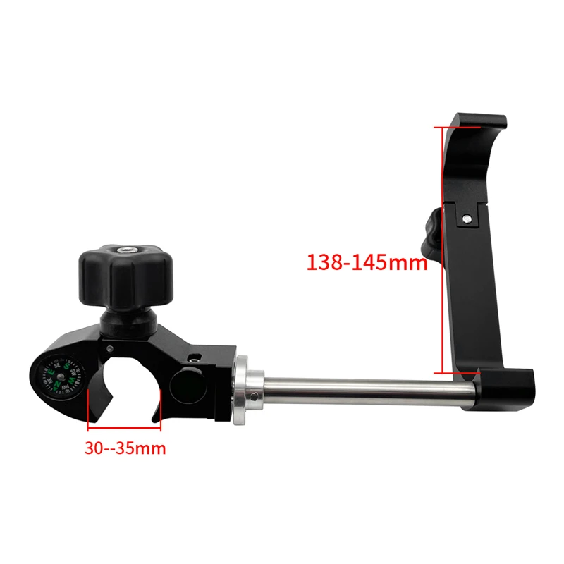 Soporte plano con abrazadera de brújula de mano para tableta de topografía geográfica al aire libre compatible con colector de datos abierto