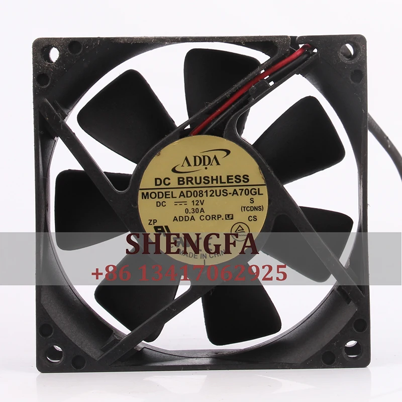 

AD0812US-A70GL for ADDA Case Cooling Fan Centrifugal Exhaust Industrial Axial Ventilation DC12V 0.30A 80x80x25MM