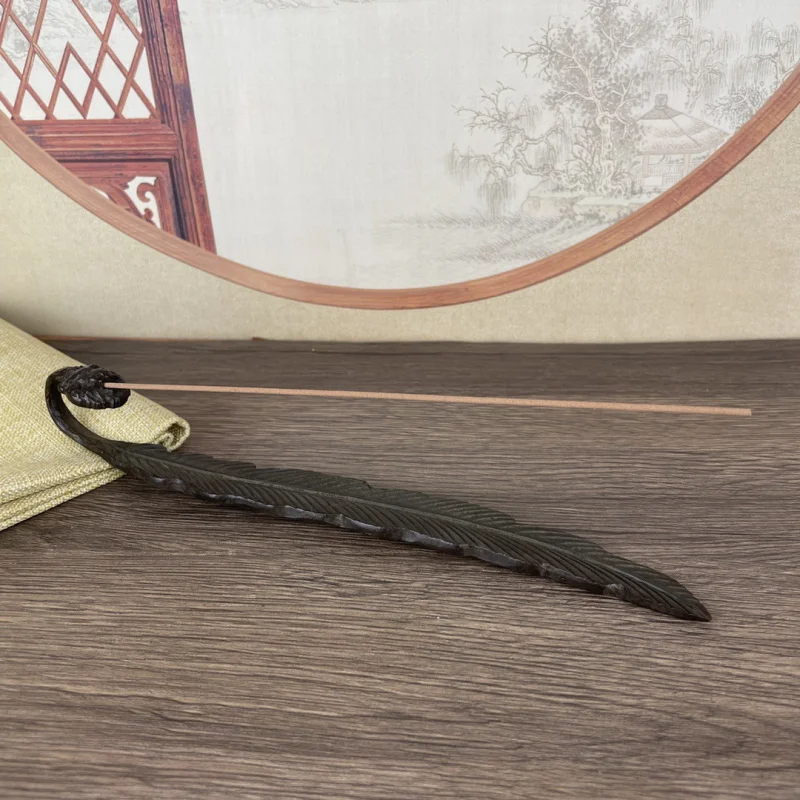 Lion Head Feather Incense Holder Home Decoration Craft Ornament Incense Stick Holder