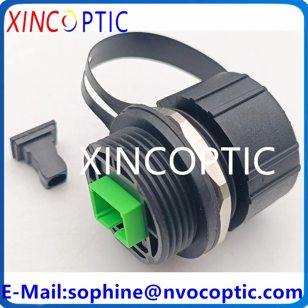 ODVA SC SX Inline Fiber Optic Adapter,IP67 ODVA-SC Bulkhead with Dust Cap,Outdoor IP65 Waterproof Connector