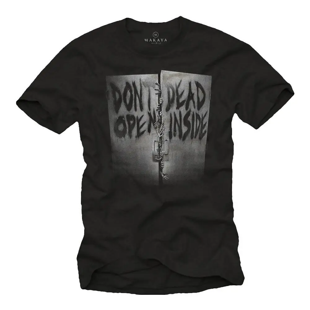 Walking Zombie Mens T-Shirt with DONT OPEN DEAD INSIDE - Men Nerd Fan Shirt-