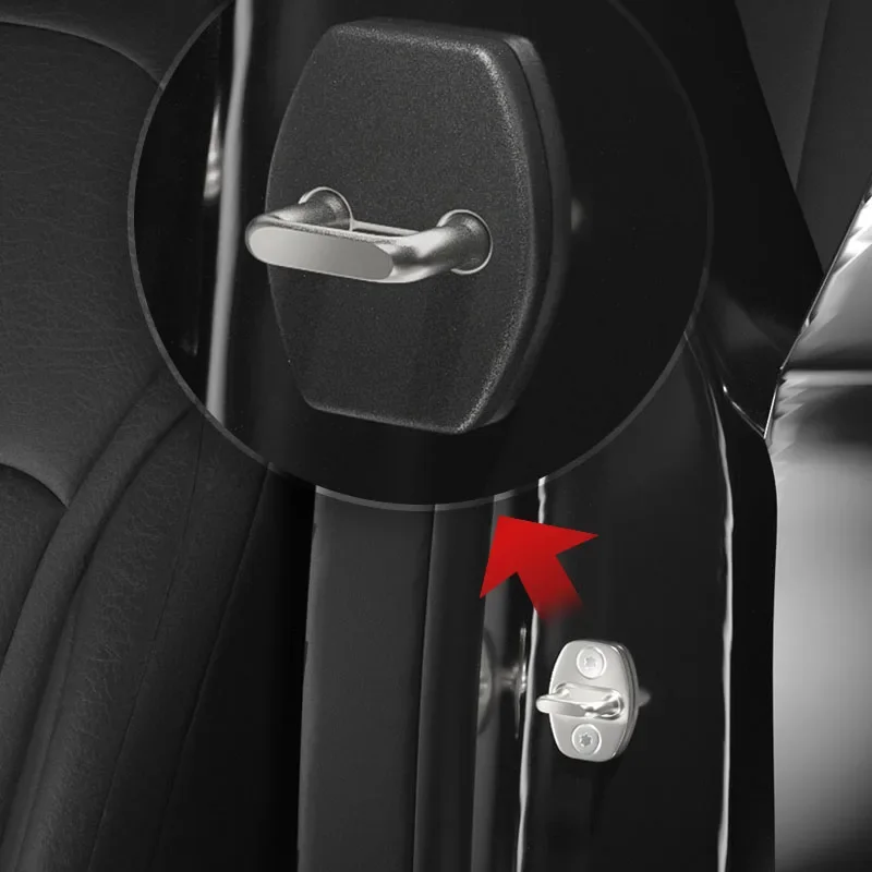 باب السيارة تحقق غطاء حماية الذراع ، ABS قفل الباب حماية ، اكسسوارات السيارات الداخلية ، الحرة ، 2022 ، 2023 ، 2024 ، 4 قطعة #5