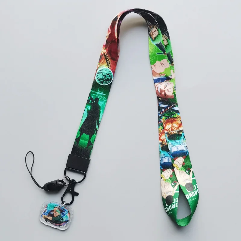 Japan Anime One Piece Neck Strap cordini per Key ID Card Cartoon rufy Badge Holder corda Cute portachiavi Toy Gift