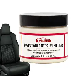 Leather Filling Paste 60ml Natural Leather Filler Repair Compound Leather Restoration Cream For Tears Crack Burns Holes Filler