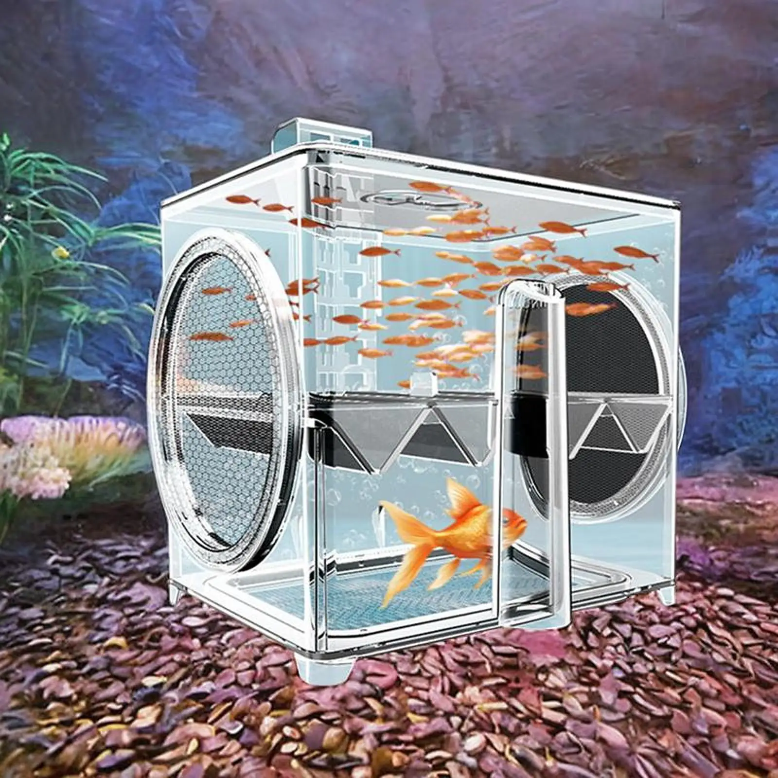 Aquarium Breeding Box Aquarium Feeding Box Fish Egg Isolation Acrylic Isolation Box Fish Tank Hatchery for Baby Fish Shrimp