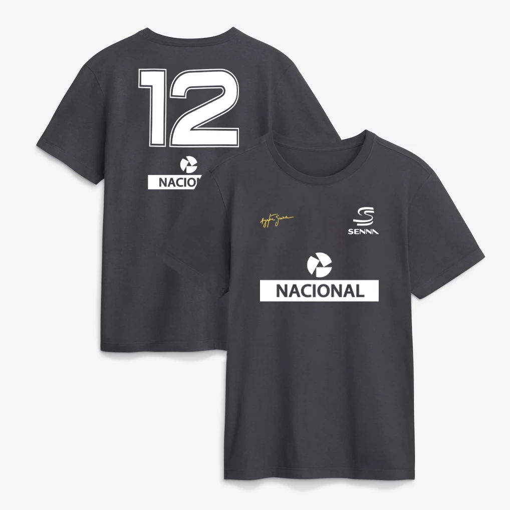 ユニセックス-プラスサイズ-アイルトン・セナ記念-tシャツ-12-ドライバーデザイン-レトロコットン-レーシングファンウェア-ブラジルの伝説