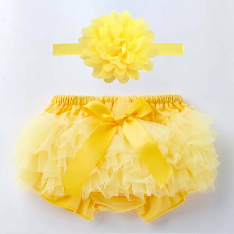 Pantalones cortos rosas con diadema para bebé de 0 a 3 meses, pantalones cortos de tul con volantes rojos, cubierta de pañal de verano para niña, bombachos para bebé, pantalones PP para niño pequeño