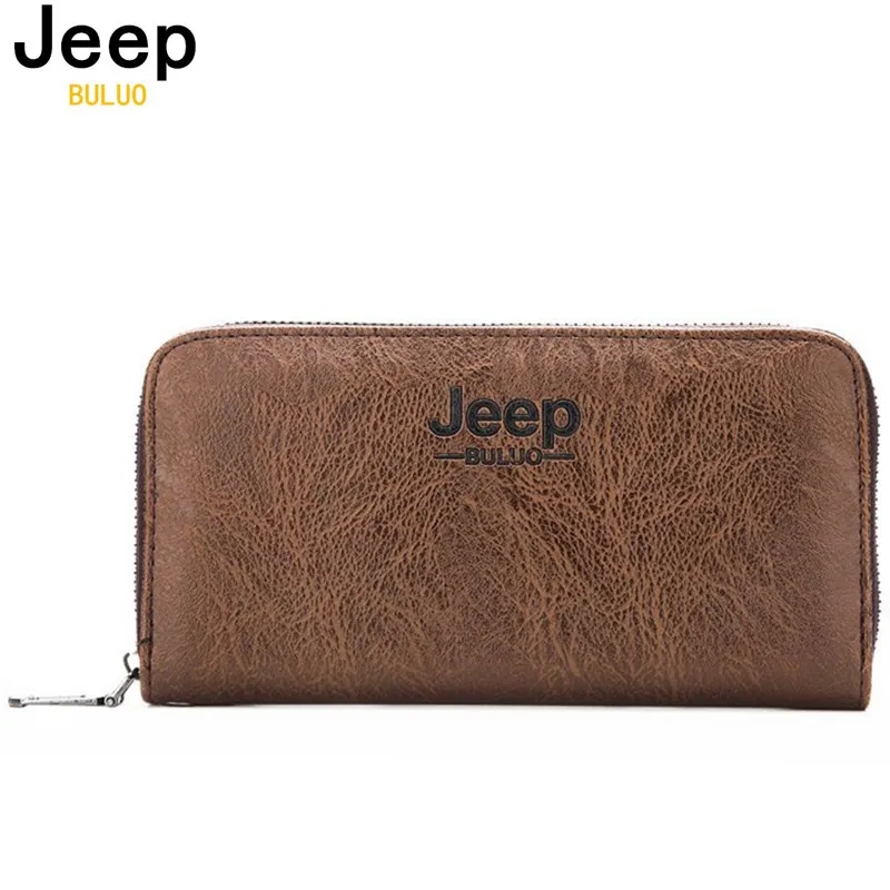 JEEP BULUO 브랜드 가죽 장지갑, 핸드백 남성용 스마트 지갑, 신용 은행 카드홀더 패션 지갑, 비즈니스 캐주얼