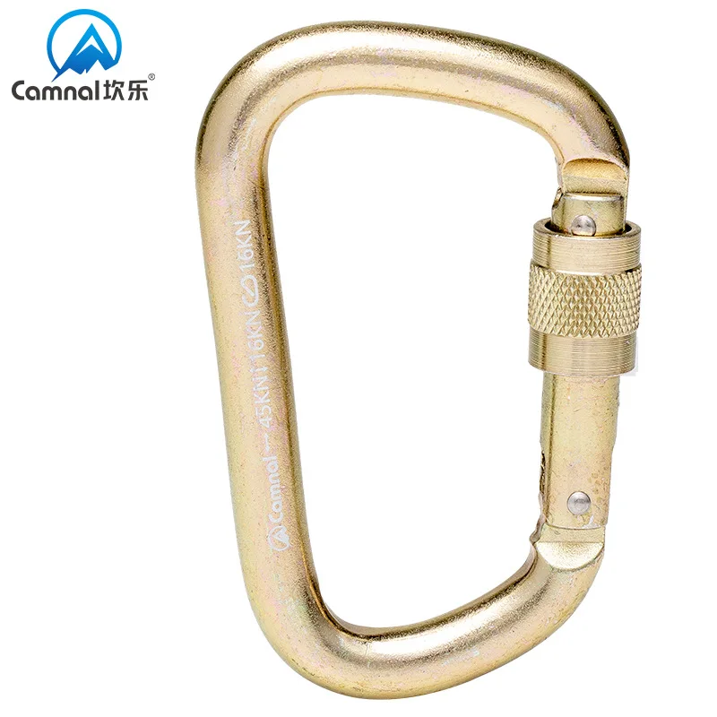 Outdoor Mountaineering Main Lock, High Tension, 4500Kg, Rock Climbing Bearing, Steel Wire, D Type Steel Lock,P326