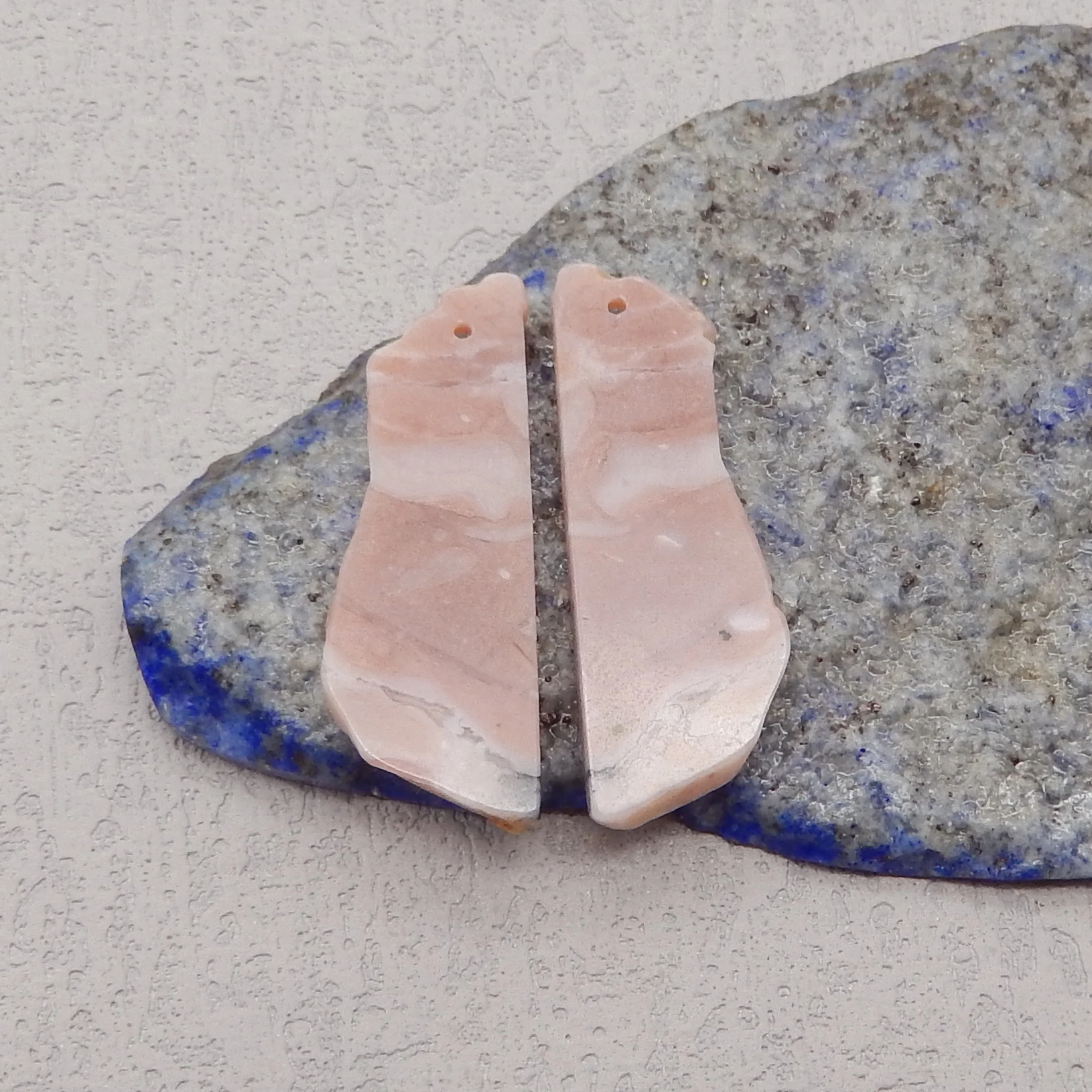 Natural Stone Pink Opal Nugget Earring Beads,Fashion Jewelry DIY Gemstone Earrings Accessories For Women 35x13x3mm 5g