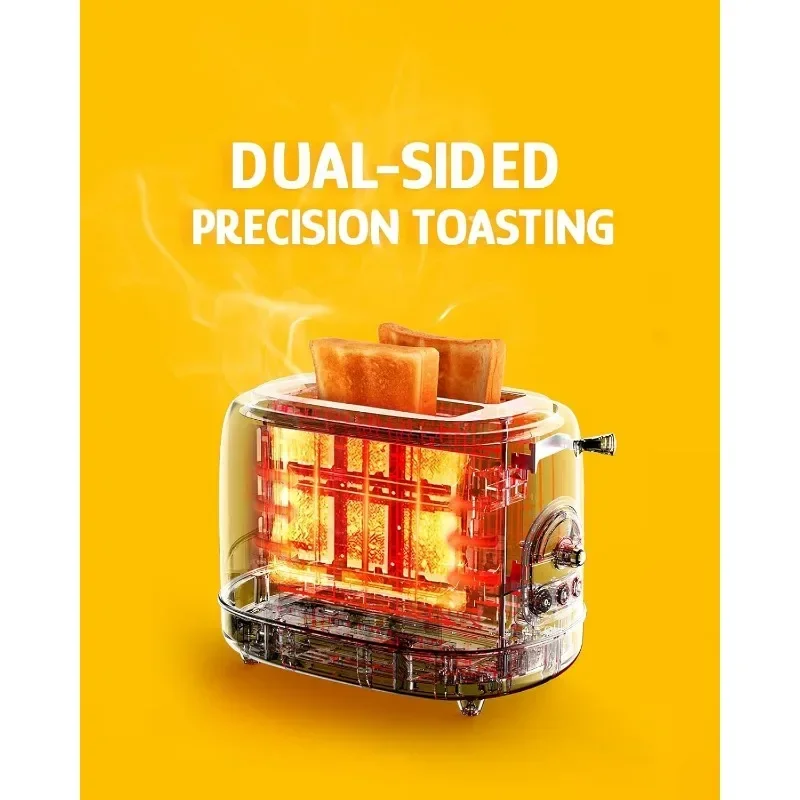 Retro Toaster Multiple toasting levels Defrost/reheat/cancel Removable crumb tray Easy to clean