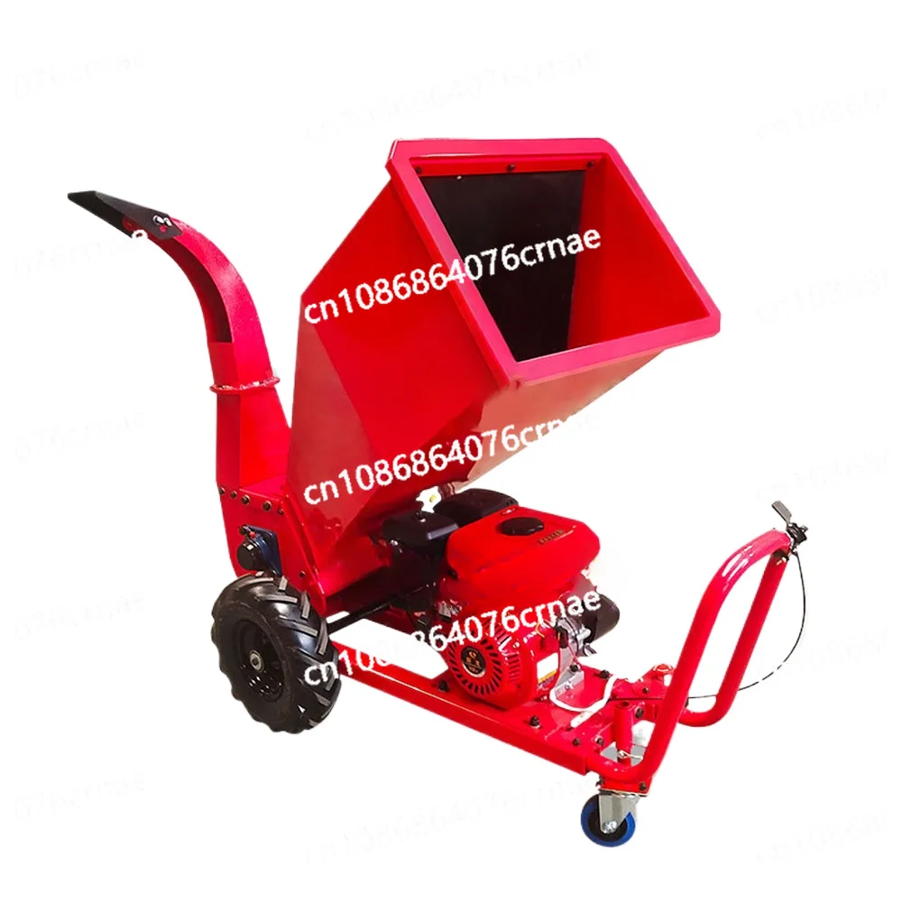 Hand Push Garden Branch Weed Crusher Gasoline Crawler Shredders Orchard Pruning  Branch Feed Crushing Machine Hand Start