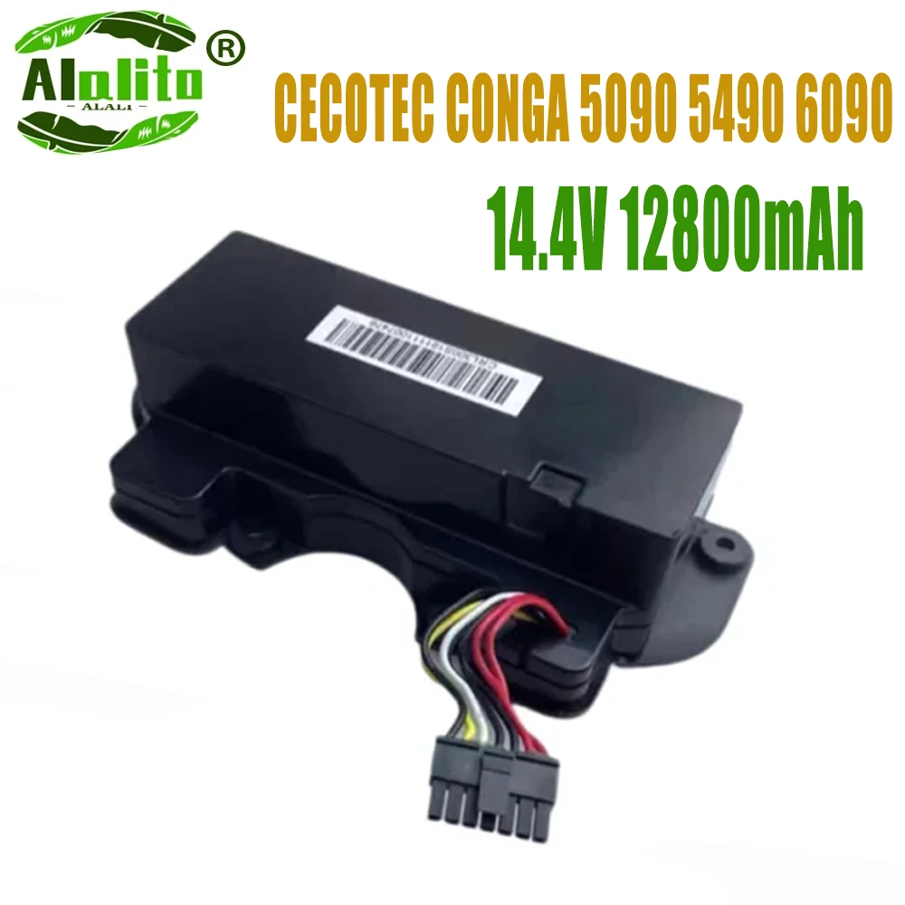 Compatible with CECOTEC CONGA 5090 5490 6090 series robot vacuum cleaner battery 14.4V 12800mAh