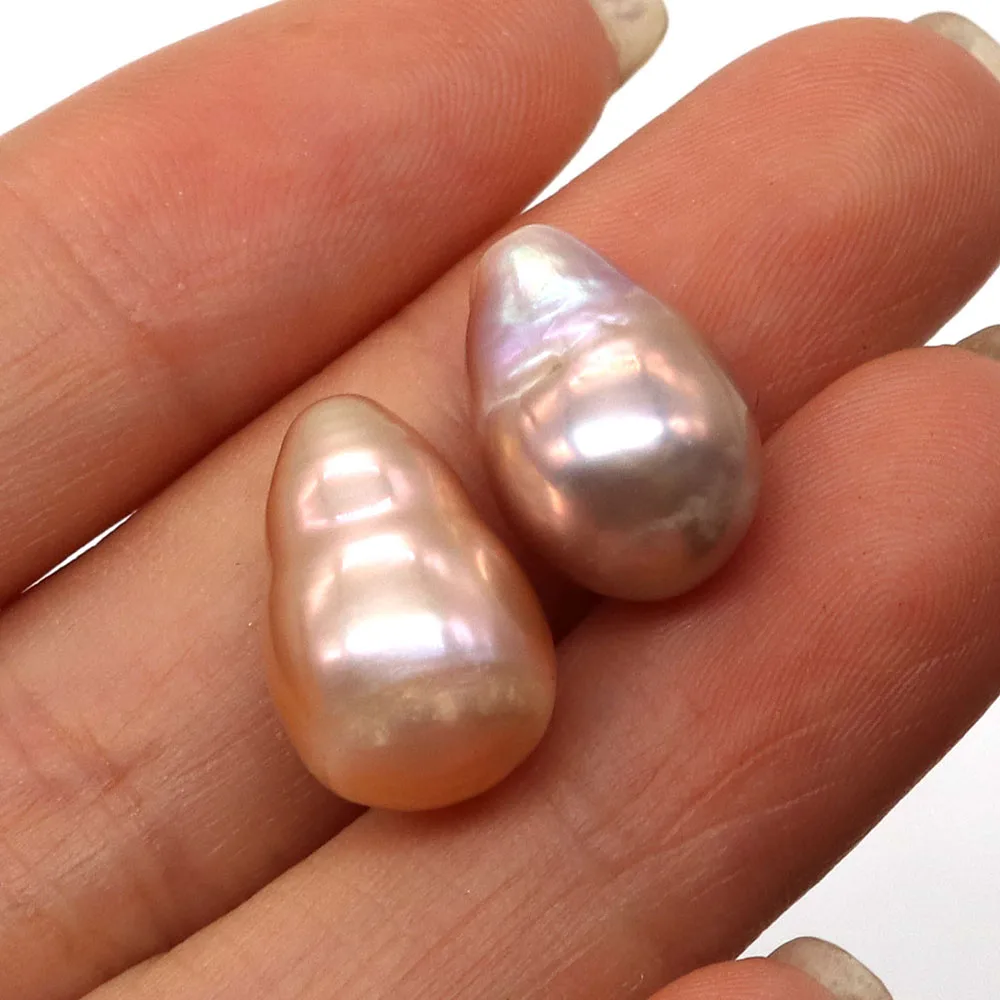 Natural Baroque Edison Pearl Beads for Jewelry Making Earrings Necklace Bracelet No Holes Purple Tail Beads Jewelry Accessories