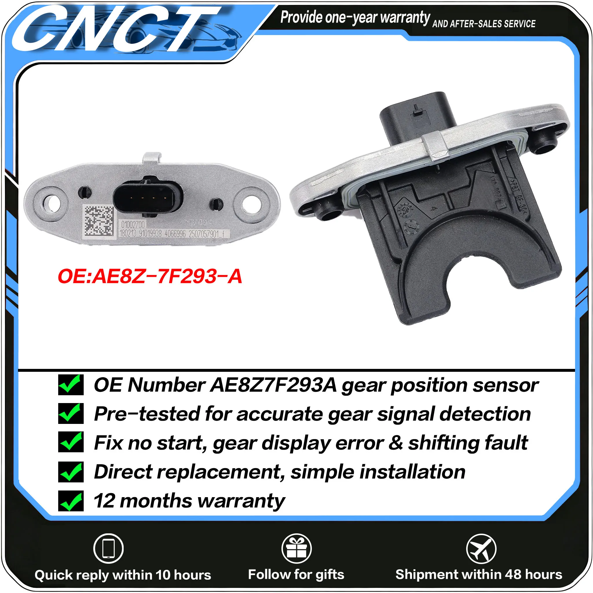 100% Original DPS6 6DCT250 AE8Z7F293A Neutral Safety Switch, Transmission Range Sensor Fit For Ford DPS6 6DCT250