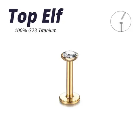 1/10/50PC G23 ASTM F136 टाइटेनियम पुश इन स्टाइल लिप लैब्रेट पियर्सिंग रंगीन CZ क्रिस्टल ईयर हेलिक्स पियर्सिंग ज्वेलरी 16g 18g 20g 10 best sales छेदन में धक्का - №10