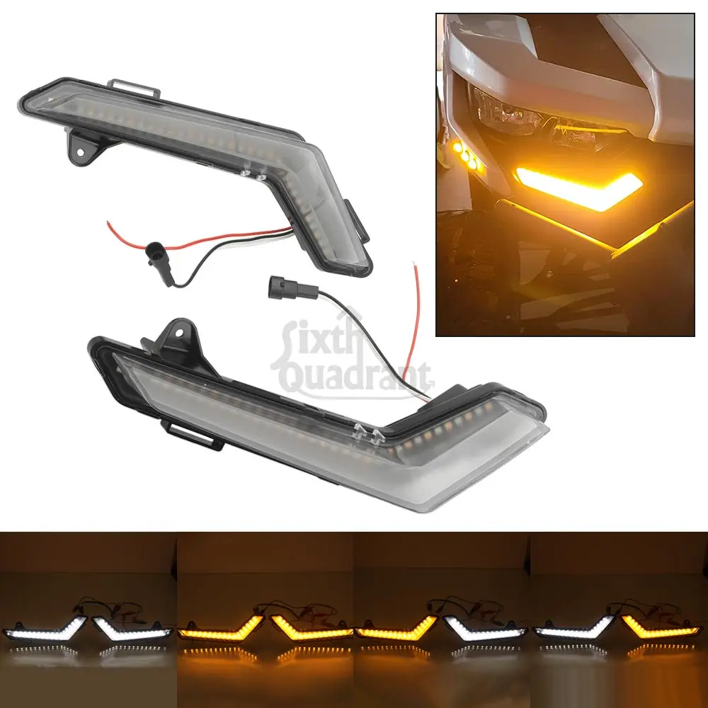 

ATV UTV LED Turn Signal Light Daytime Running Lamps DRL for Can-Am Defender & Max, Commander & Max 2020-2025 Replace #715006896