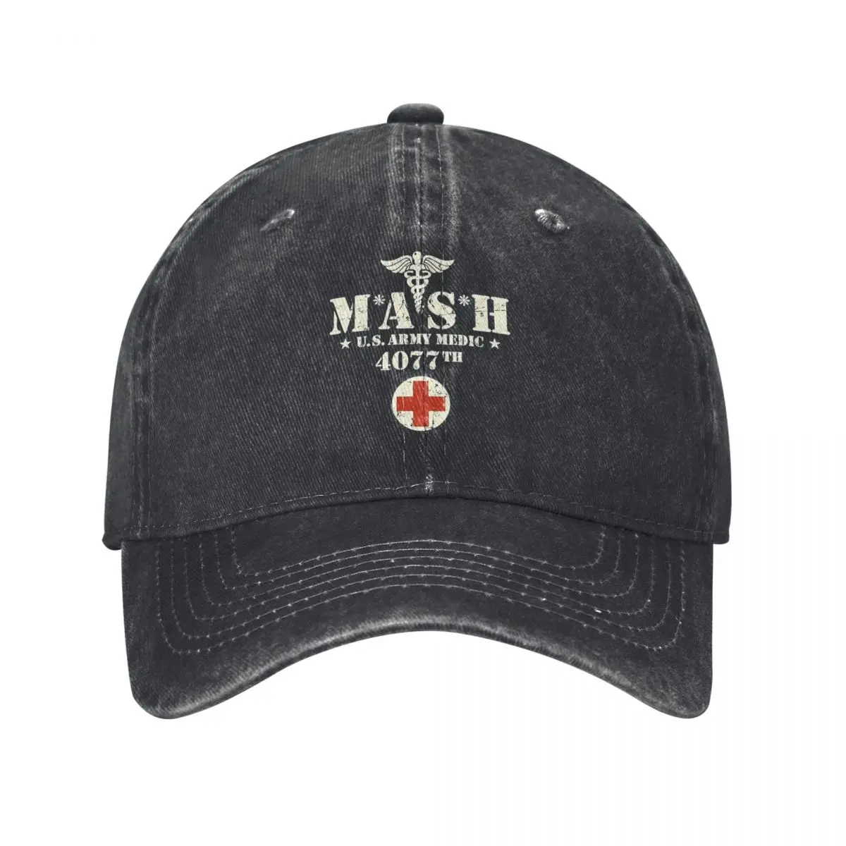 Mash 4077 Alan Alda War 4077th Baseball Cap for Men Women Distressed Cotton Sun Cap M*A*S*H Outdoor All Seasons Travel Caps Hat