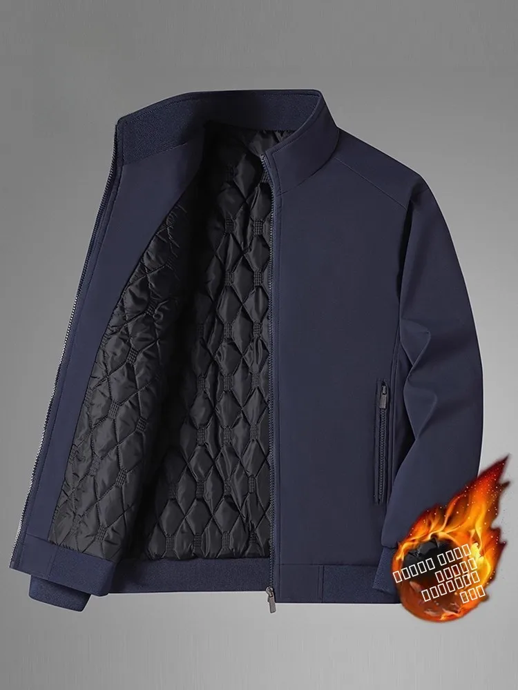 الرجال الشتاء القطن Jaet Thiened Fce Adstrative Sle الوقوف طوق معطف منتصف العمر أبي الملابس العلامة التجارية المكسيكية