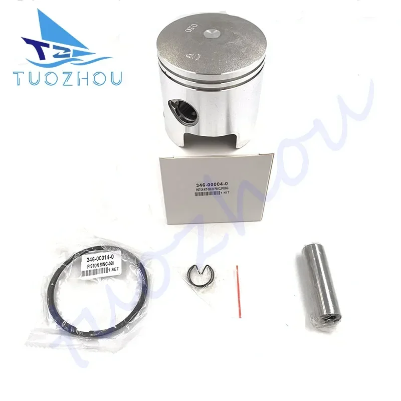 

For Tohatsu Nissan Mercury 25HP 30HP 346-00004 Outer Diameter：68.50MM 346-00004-0 346-00004 2T Boat Motor 346-00004-0 Piston Set