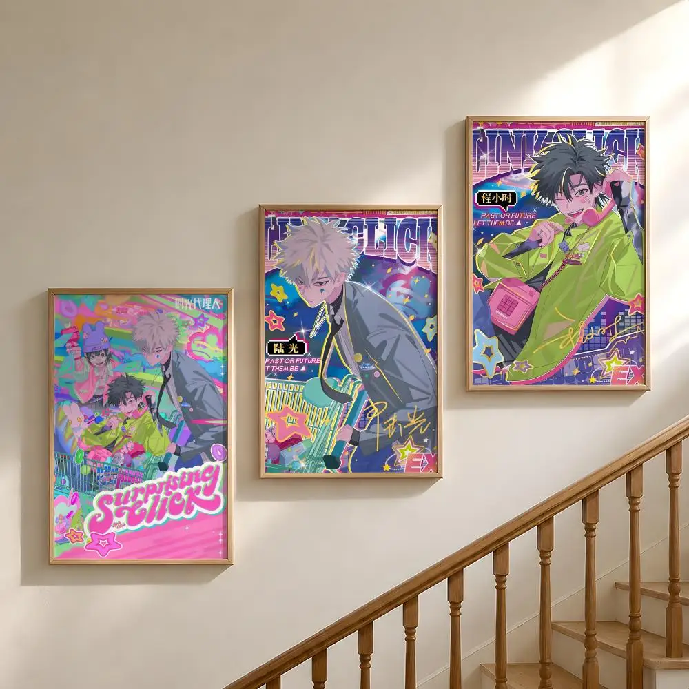 Anime Link Click Cheng Xiaoshi Poster Waterproof HD Modern Peel And Stick Wall Decor Bedroom Living Room Dorm Office