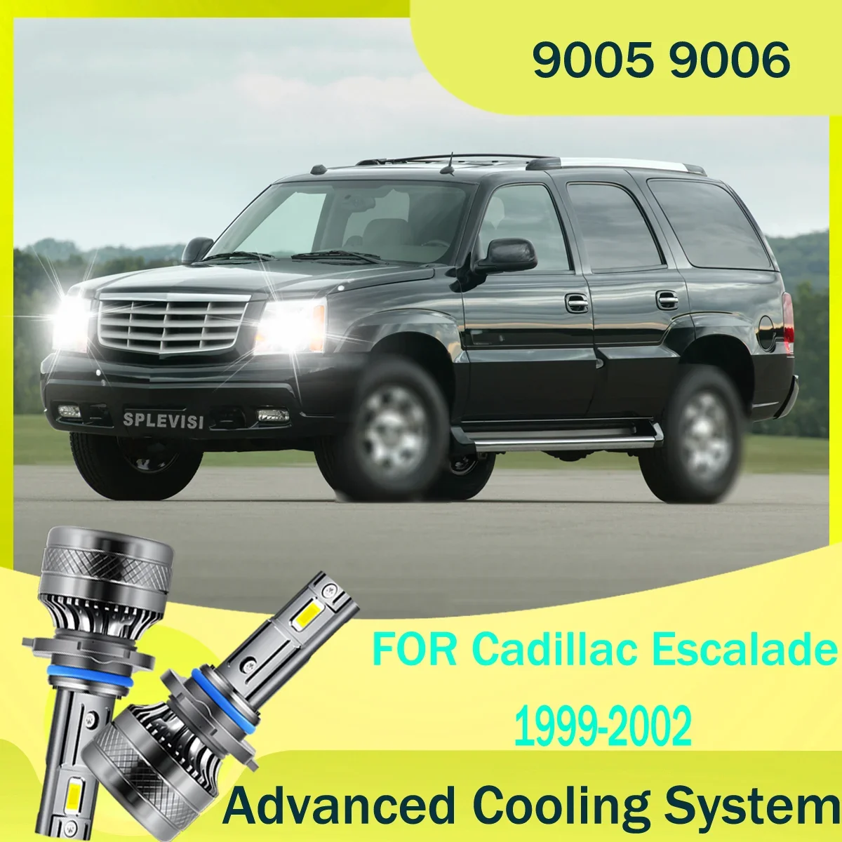 9005 9006 High-Durability Car LED Atuo Lamp Headlamp Turbo CANBUS Ready 12V 20000LM For Cadillac Escalade 1999 2000 2001 2002
