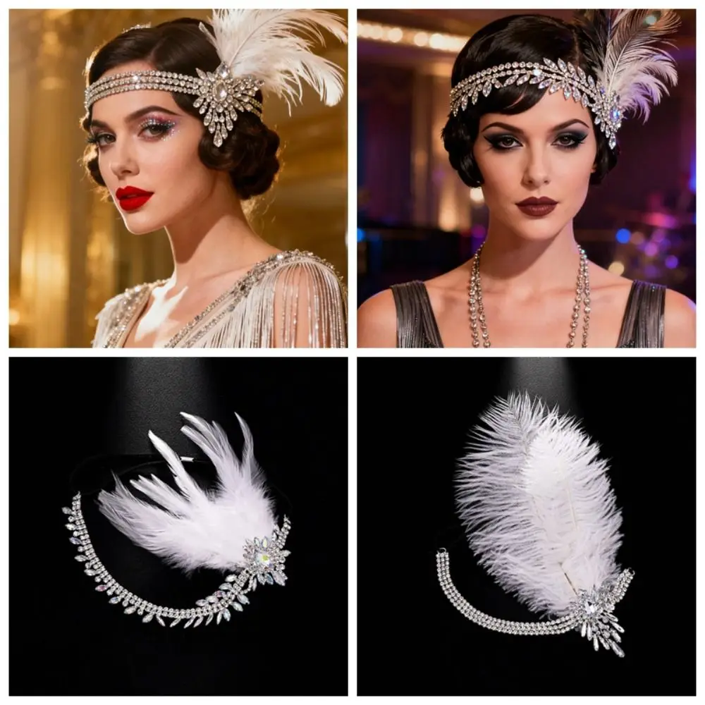 Fashion Rhinestone Headband Vintage Jewelry Flapper Headband Head Chain Style Head Chain Performance Show