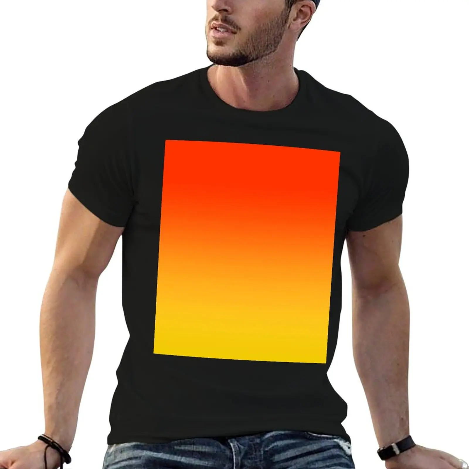 OMBRE GRADIENT ORANGE RED AND YELLOW ONE OF 100 CHIC OMBRE 2 TONE DESIGNS ON OZCUSHIONS T-Shirt