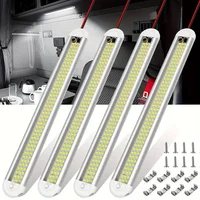 Barra de luz LED Interior de 12V y 24V, tira de 120LED, lámpara para maletero para remolque de carga cerrado, coche, RV, furgoneta, camión, Camper, caravana, 4 Uds.