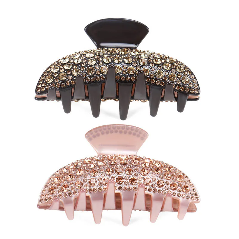 Elegant Splendid Rhinestones Hair Ornament Jewelry Accessory for Women Girls Charming Handmade Hair Claw Clip - Office Career