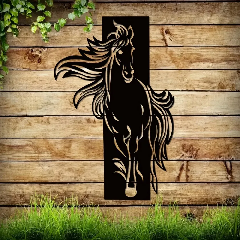 Free Spirit Horse Metal Wall Art, Stylish Decor for Living Room, Nice Housewarming Gift