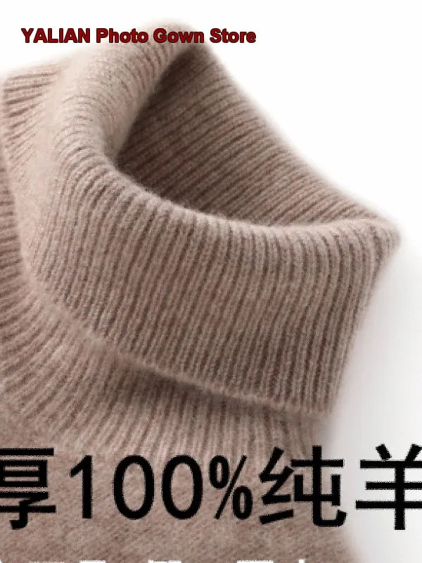 Boys Girls Kids Merino Knit Top High Fold Collar Solid Color Thickened Warm Soft Base Layer Top Older Kids